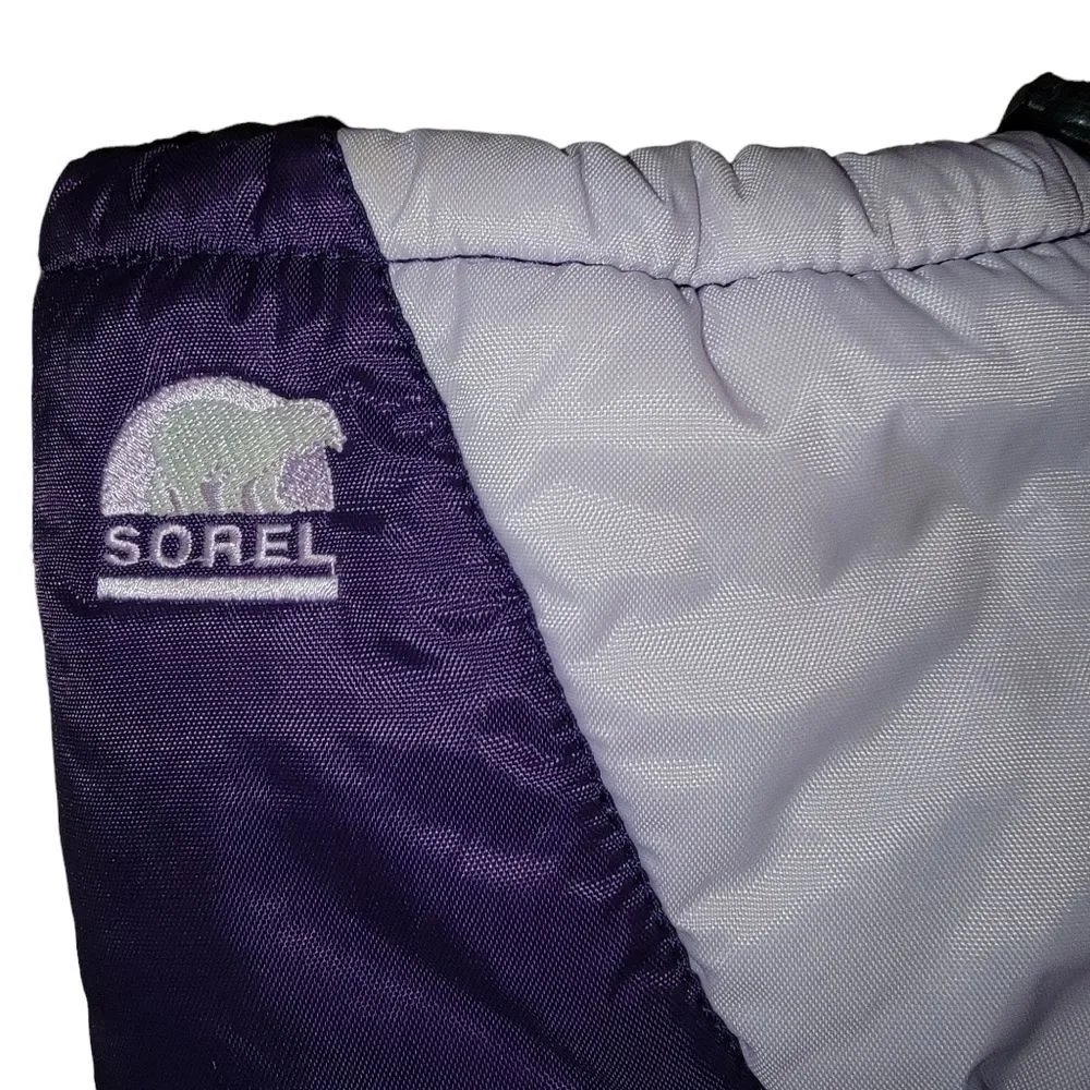 SOREL Cub Two Tone Purple Insulated Pull On Waterproof Rain Snow Boot size 4